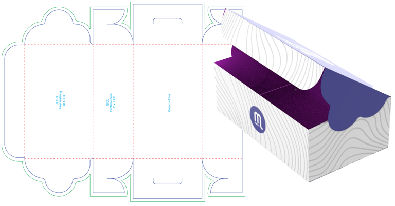 5 X 3 X 1.75 FOLD UP BOX LAYOUT INSTRUCTIONS Custom Printed Fold Up Boxes